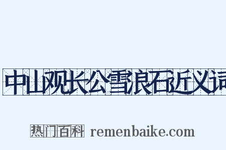 中山观长公雪浪石近义词是什么意思的图片